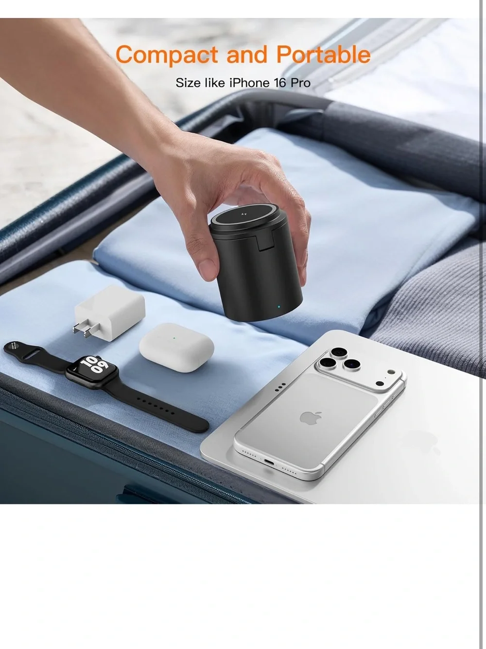 3-in-1 Wireless Charging Station for Phone, AirPods & Watch - Pink